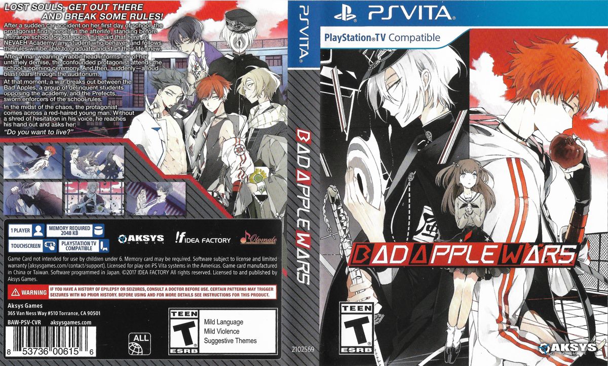 Bad Apple Wars box art for Playstation Vita